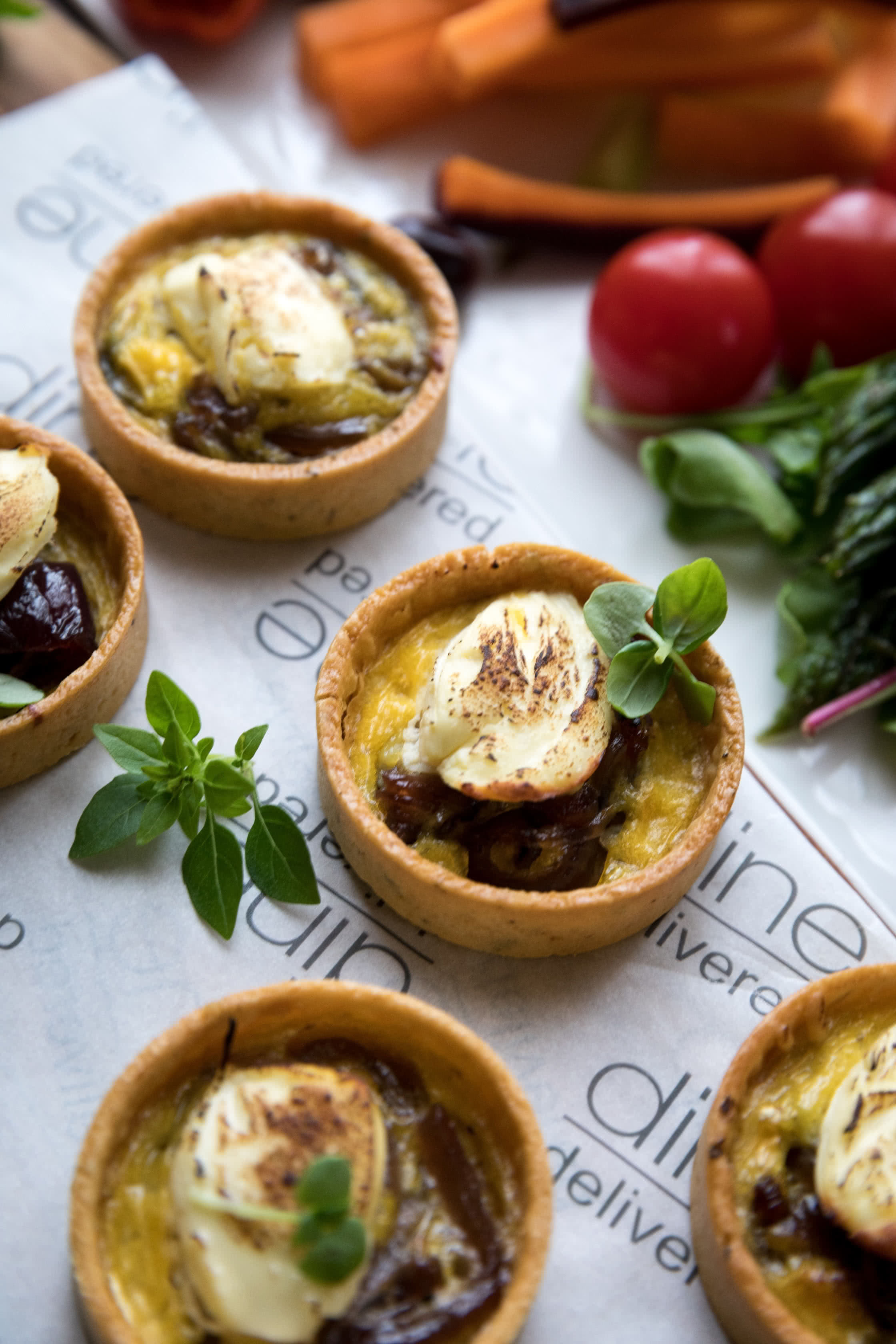 'Goats cheese & caramelised onion tarts were a winner' Amy, We are Vista